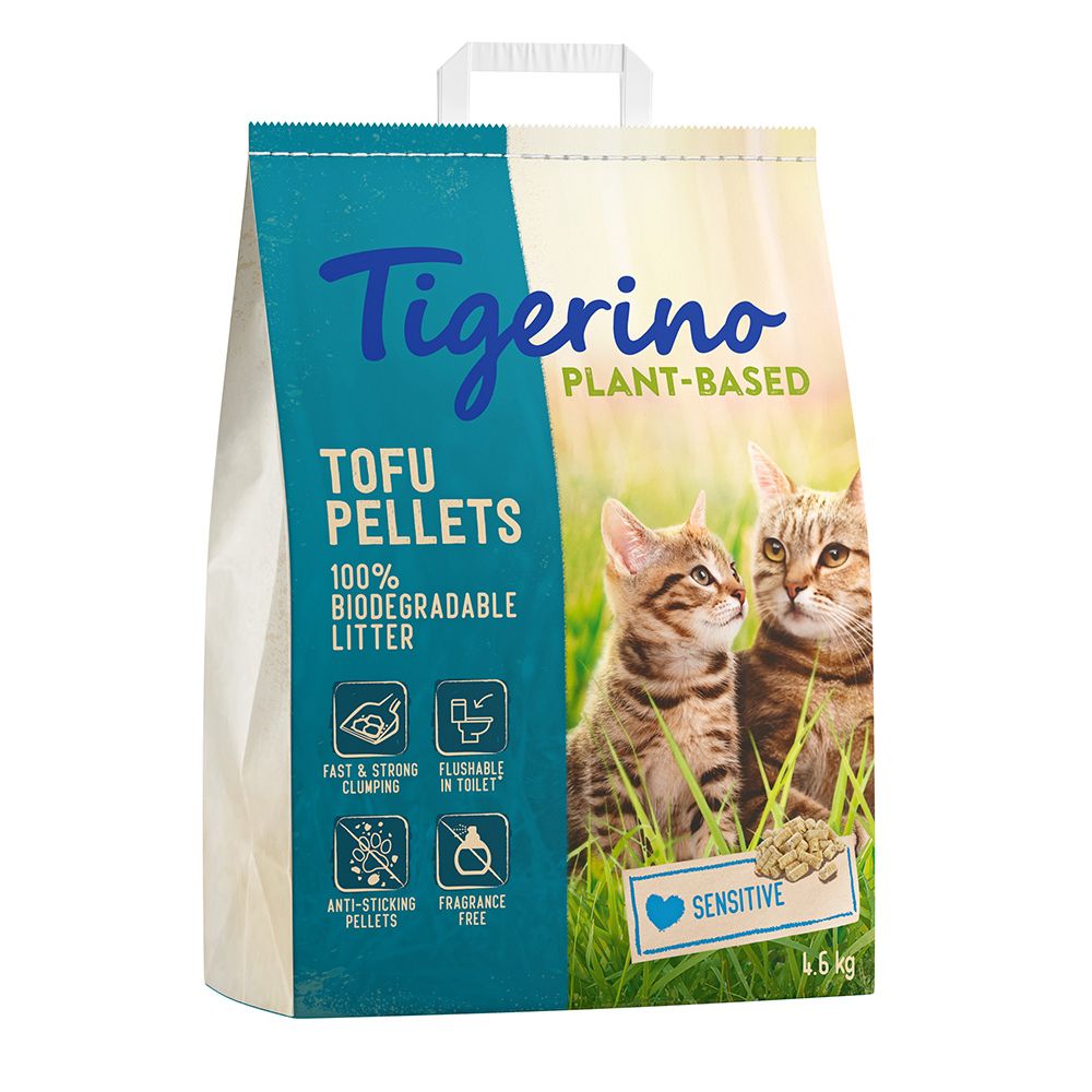 Tigerino Plant-Based Litter Tofu Pellets - Sensitive (Unscented)