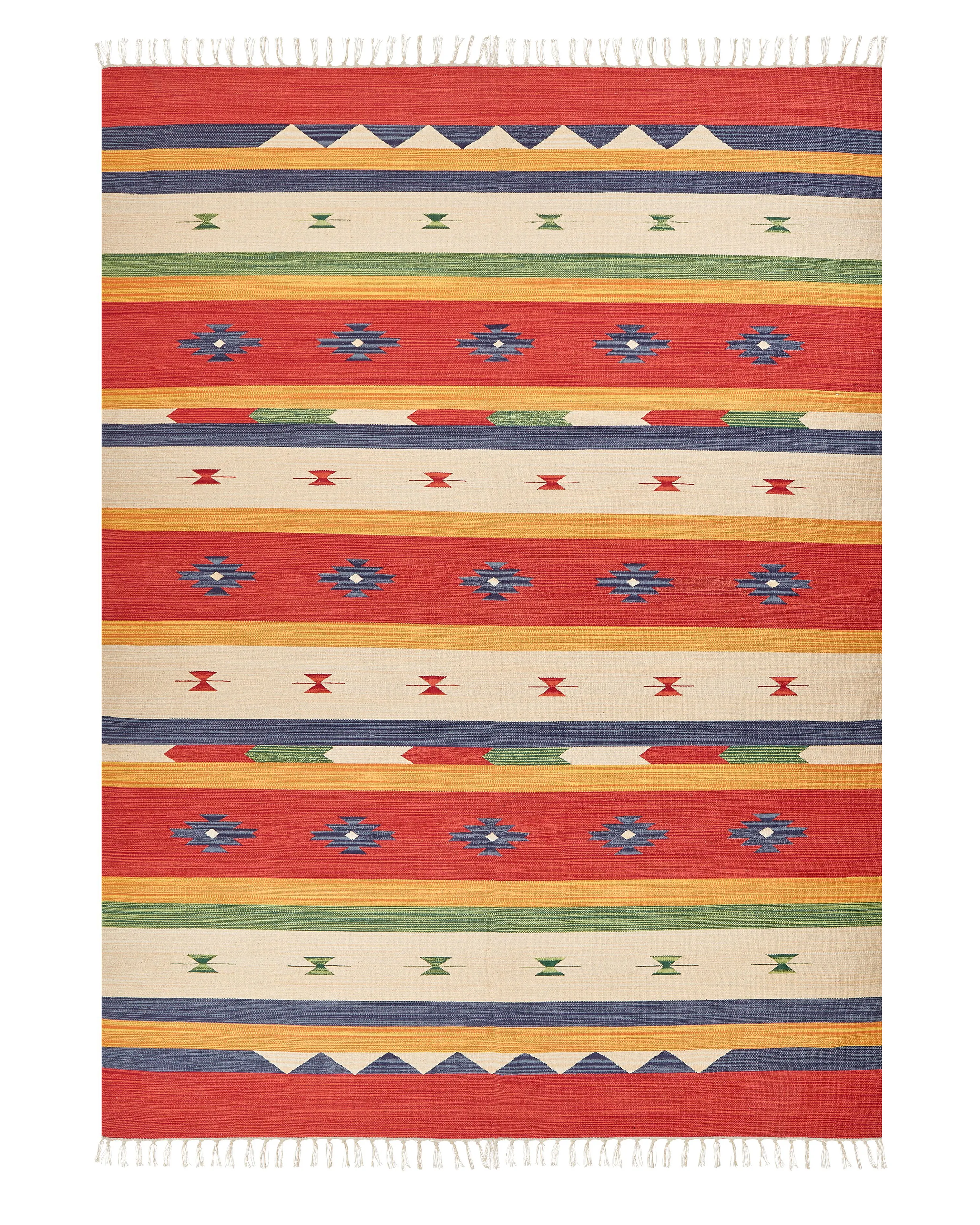 Rug ALAPARS Multicolour 140 x 200 cm Cotton Kilim