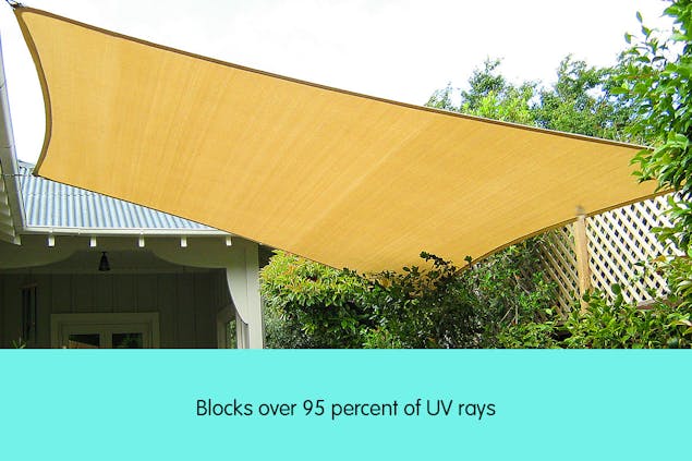NNEDPE Wallaroo Rectangular Shade Sail - 4m x 5m - Sand