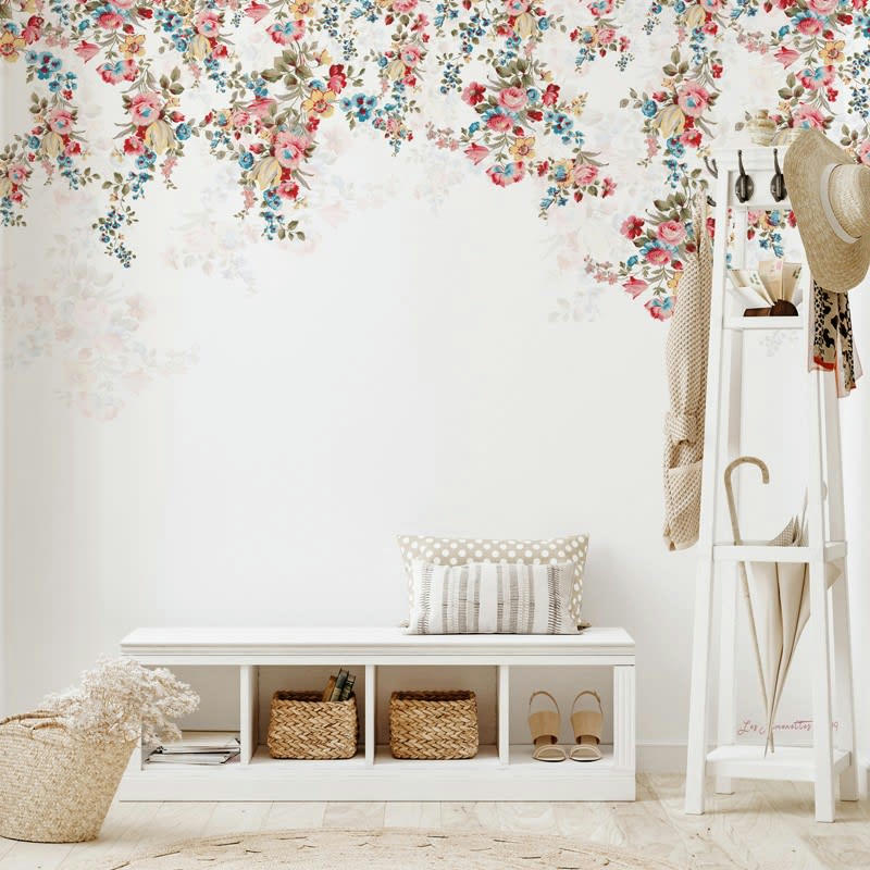 AMANDINE | LES SIMONETTES X 99DÉCO - Papier Peint Panoramique L336xH270cm Multicolore Floral