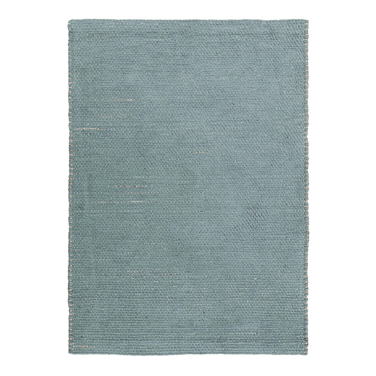 ROSTYLE - Tapis artisanal en jute et coton chenille gris clair 160x230