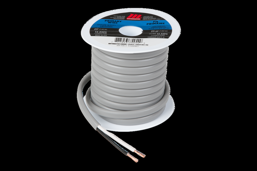 MotoMaster 14 AWG 2-Conductor Wire Cable, 25-ft