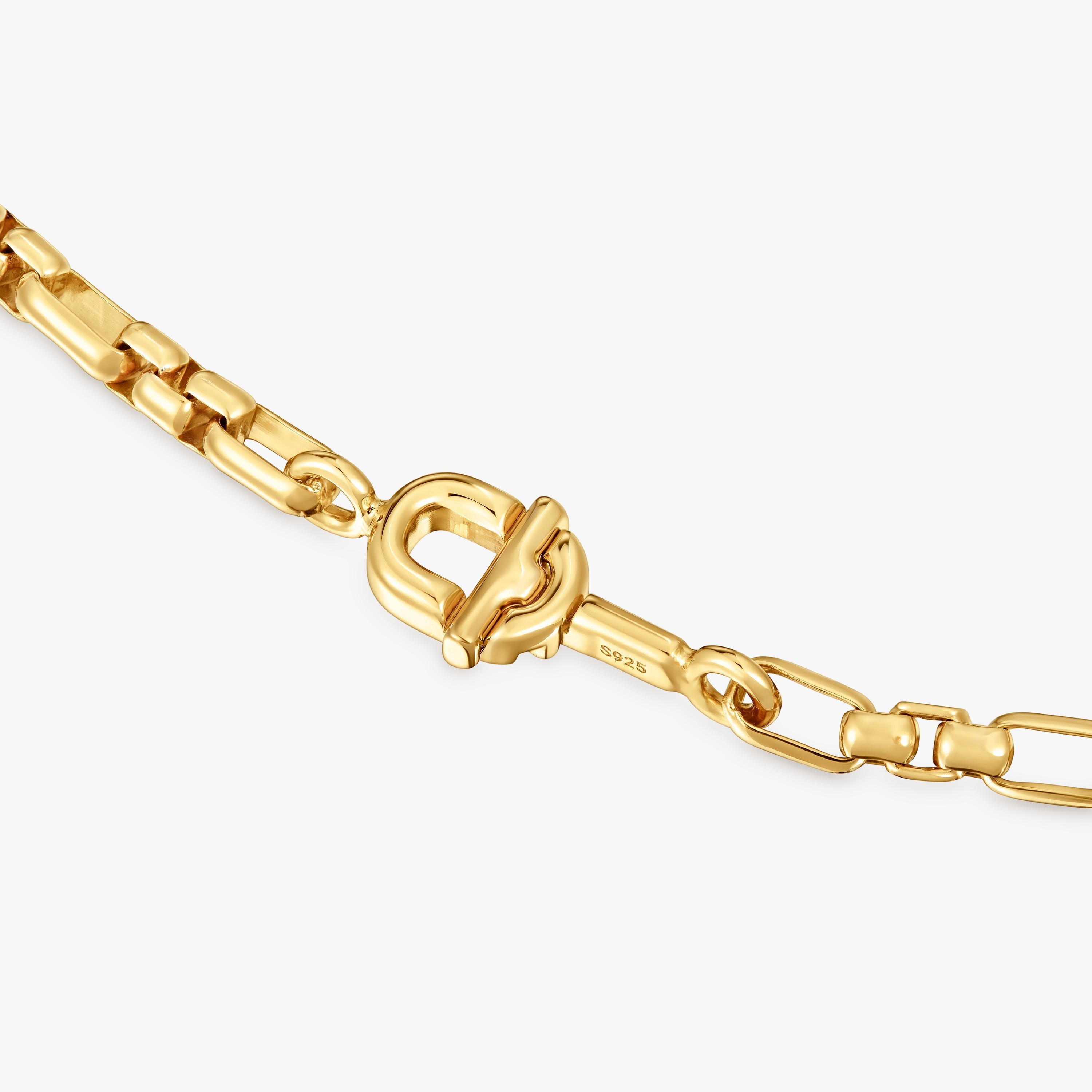 Collar cadena cuadrada con baño de oro 18 kt sobre plata TOUS MANIFESTO