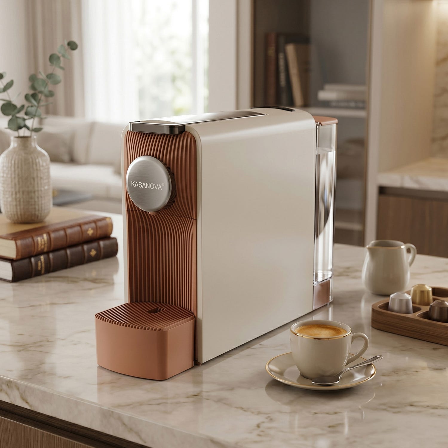 Macchina caffè grigia 1200 W compatibile Nespresso