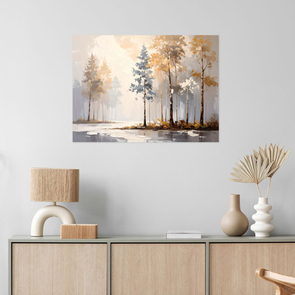 Naklejka na ścianę do salonu sypialni Feeby Las Drzewa Krajobraz 30x20