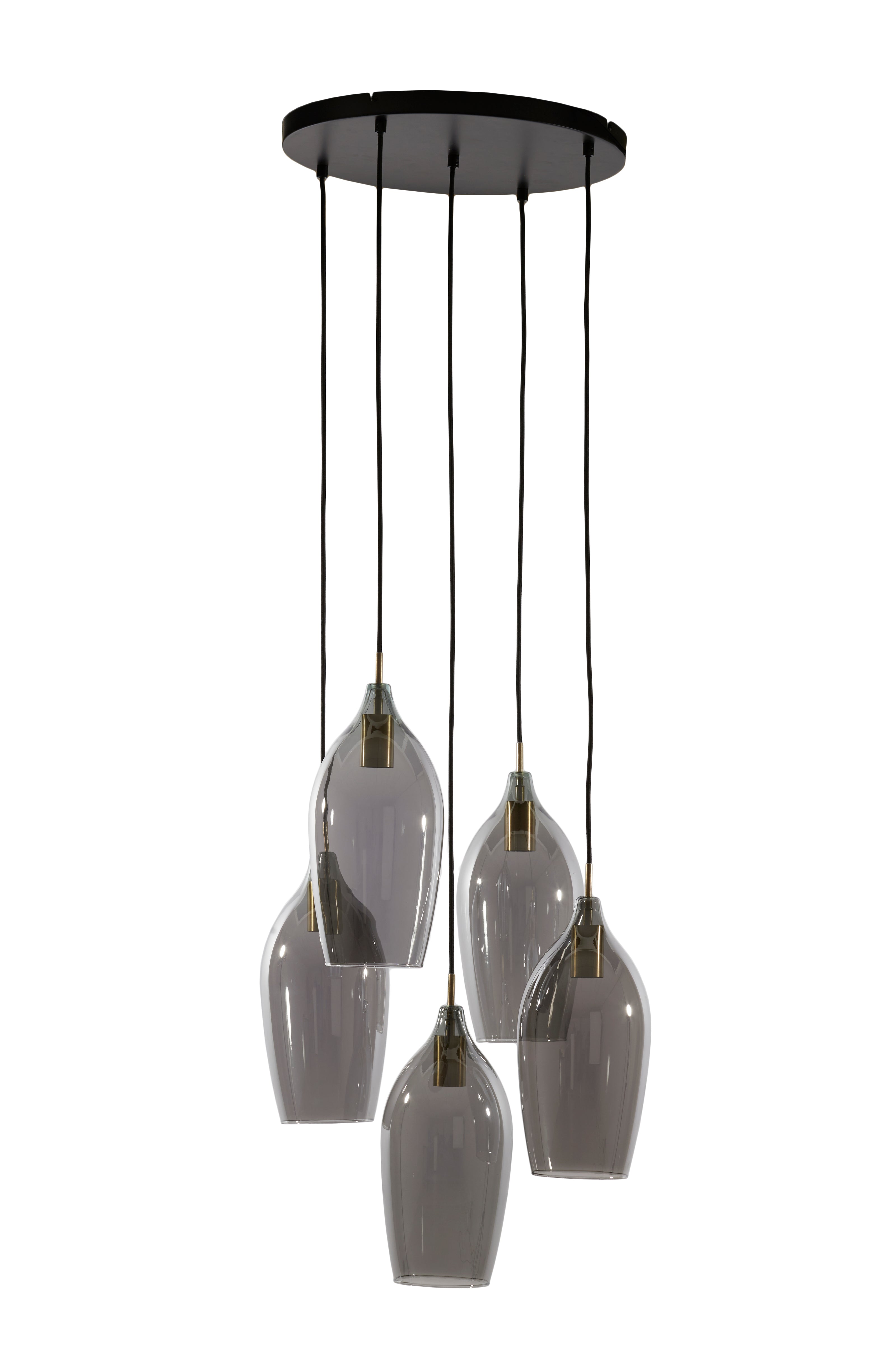 Light & Living hanglamp LUKARO - Ø45x36cm - grijs