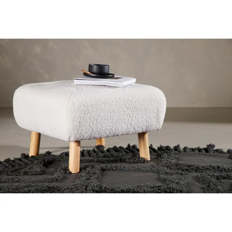 Svea - Kai poef - teddy - wit