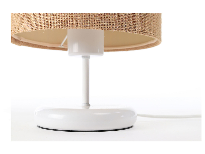 Lampa stołowa Boho tkaninowa beżowa