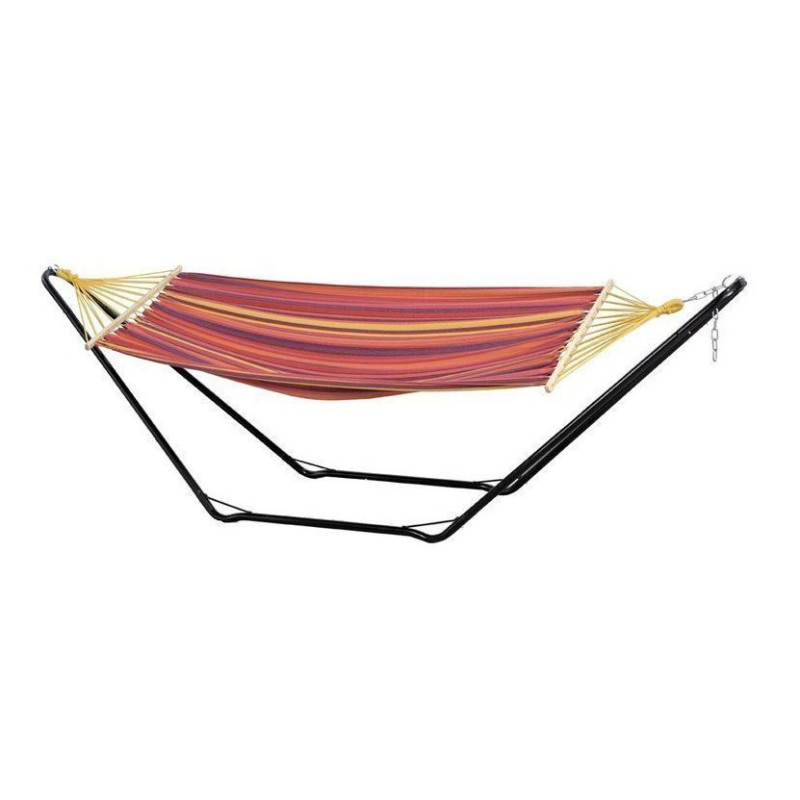 Hamac rayuré avec support en acier Vulcano 200 x 100 cm