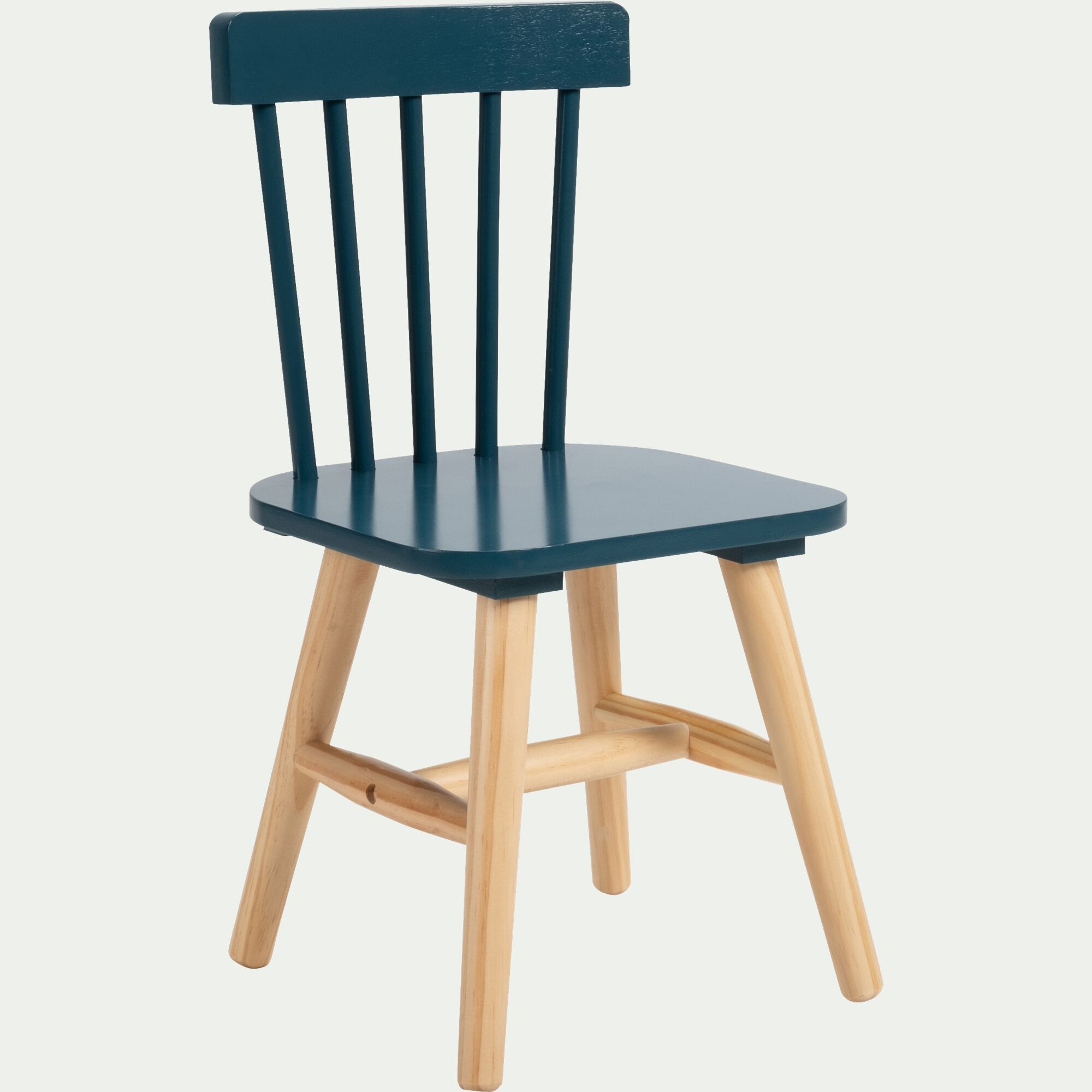 HELGA - Chaise enfant en bois - bleu figuerolles