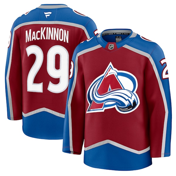 Nathan MacKinnon Colorado Avalanche  Home Premium Jersey - Burgundy/White/Navy