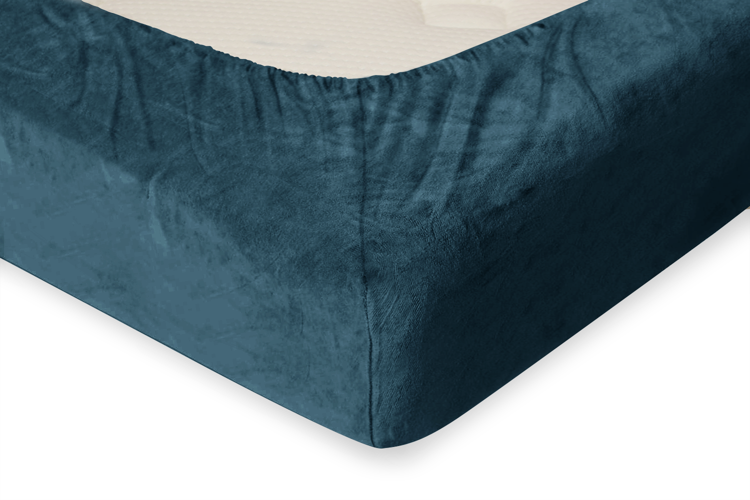 Eleganzzz Hoeslaken Flanel Fleece 35cm Hoekhoogte - steel blue