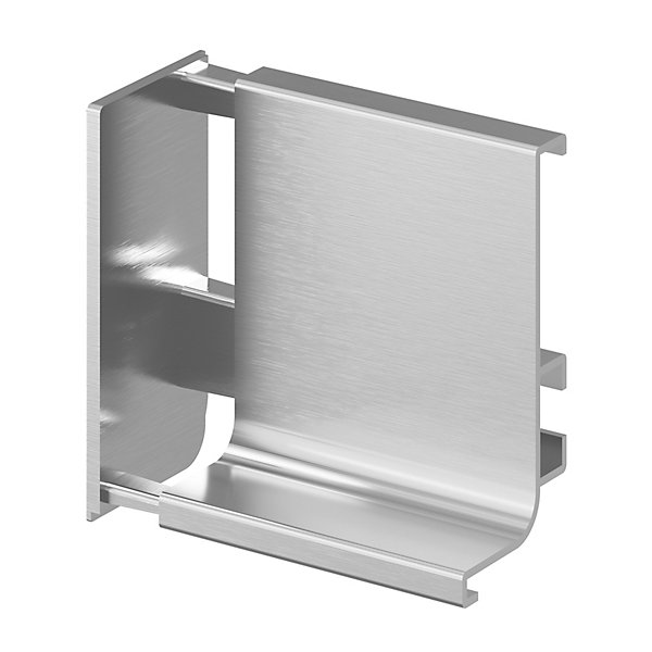 Embout de rail pour tiroir acier brossé Caraway Innovo GoodHome vendu par 2