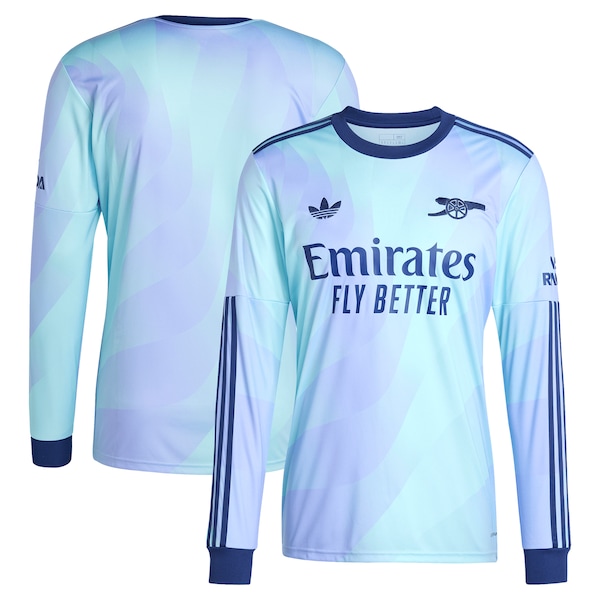 Arsenal adidas Originals 2024/25 Third Replica Long Sleeve Jersey - Aqua