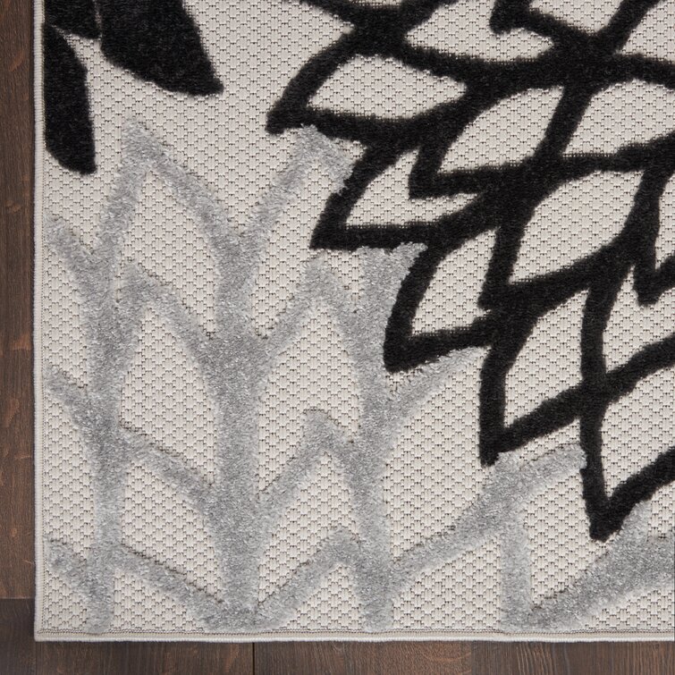 Adel Black/Gray/White Indoor/Outdoor Rug