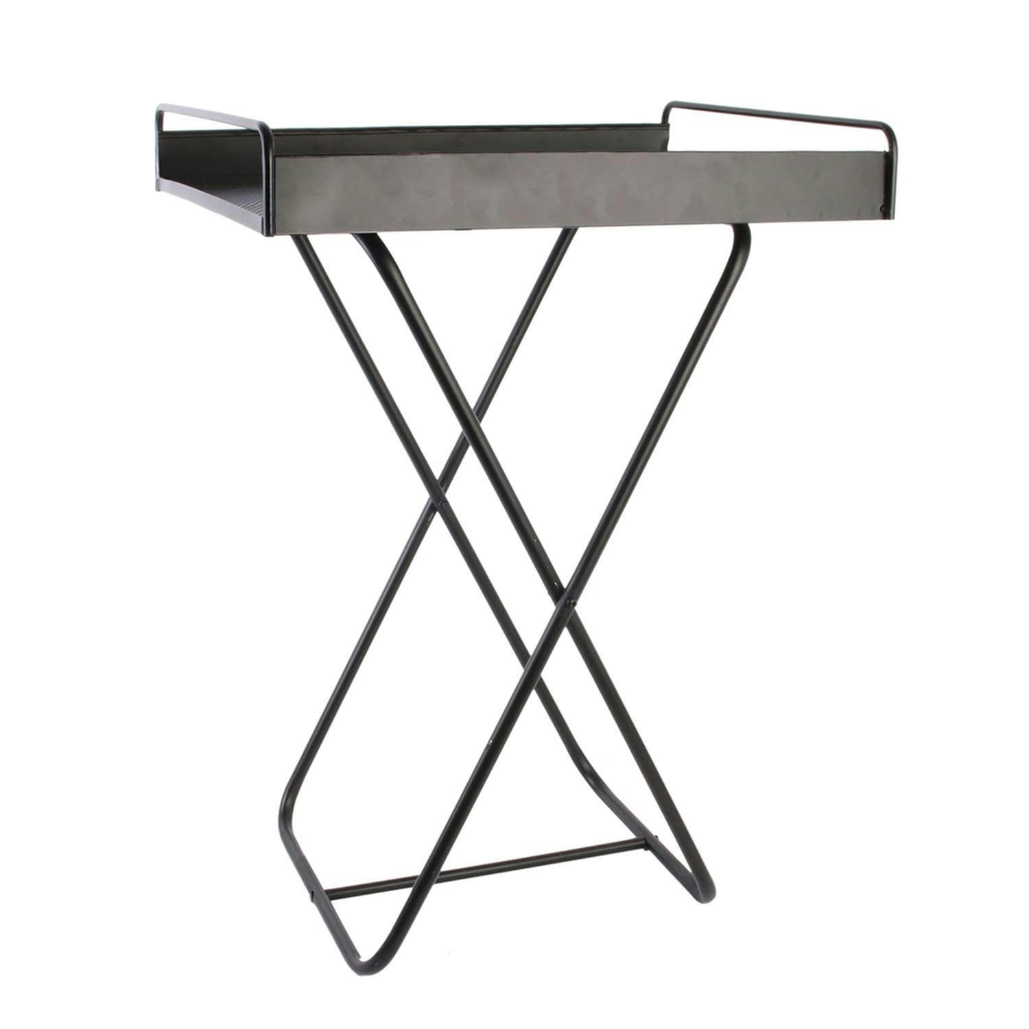 - Plateau table surélevé lao l. 44 x h. 61 cm noir