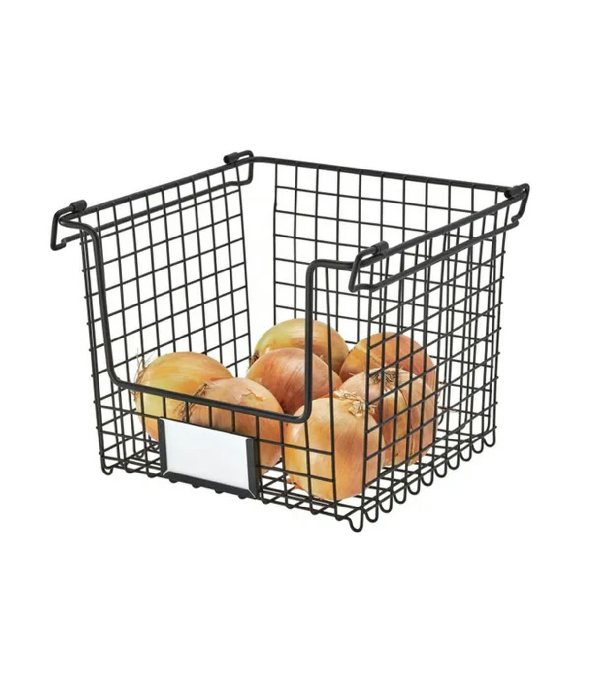 - Panier filaire acier mat - 25 x 21 x H20cm