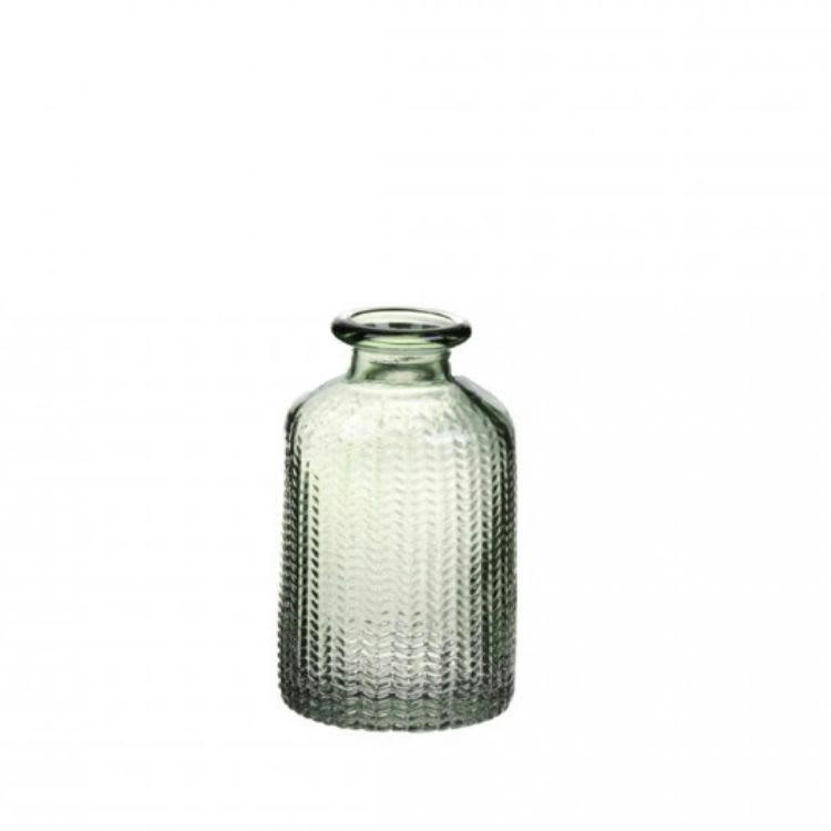 bottle caro - Vase vert clair H.10cm (Lot de 3)