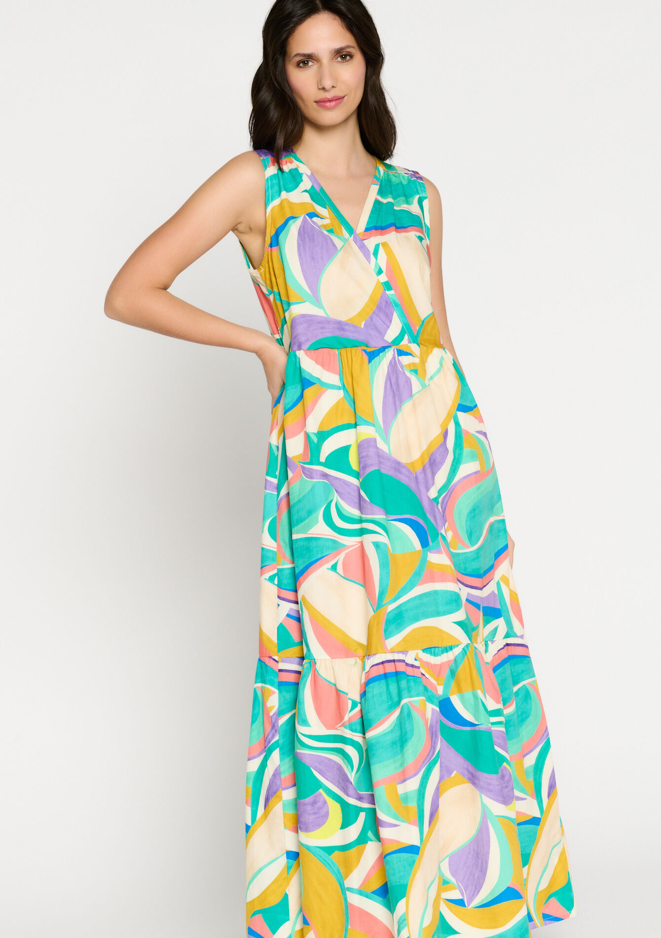 Maxi-jurk met grafische print