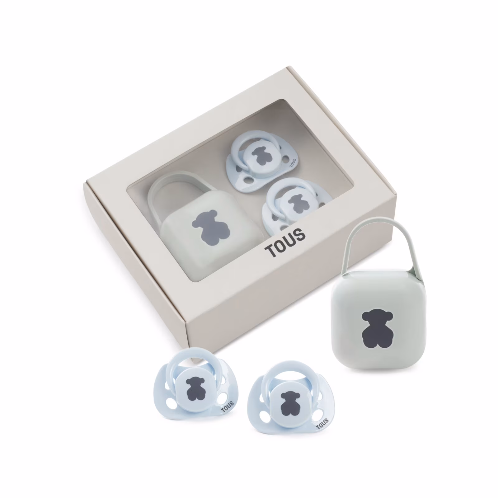 Pack 2 chupetes Bear Azul Celeste