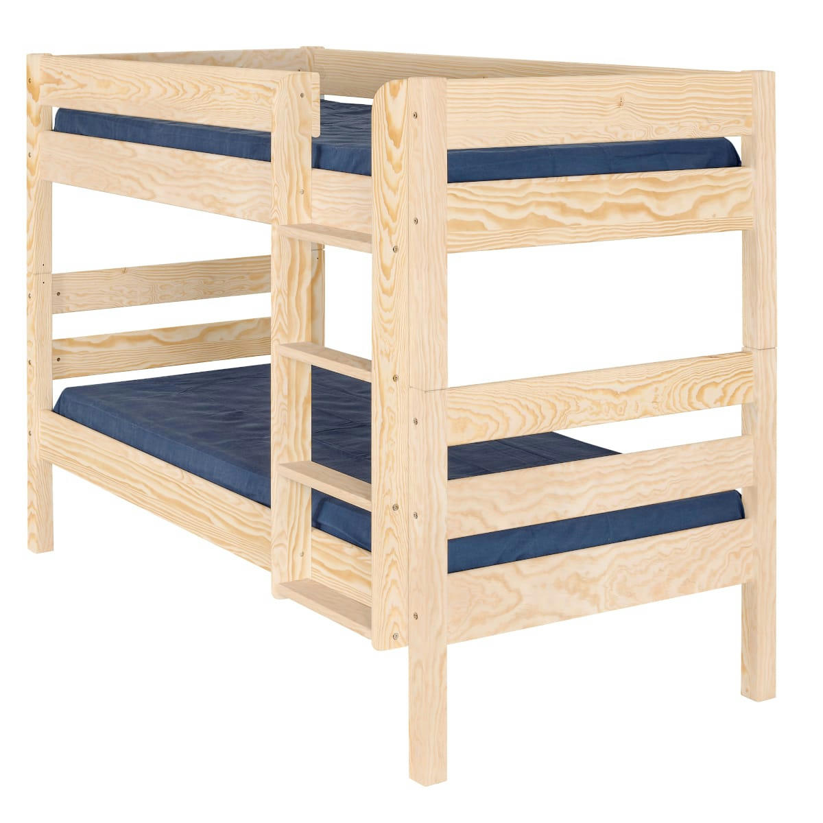 NUBIE - Pack lit superposé avec 2 matelas 90x200 cm bois massif