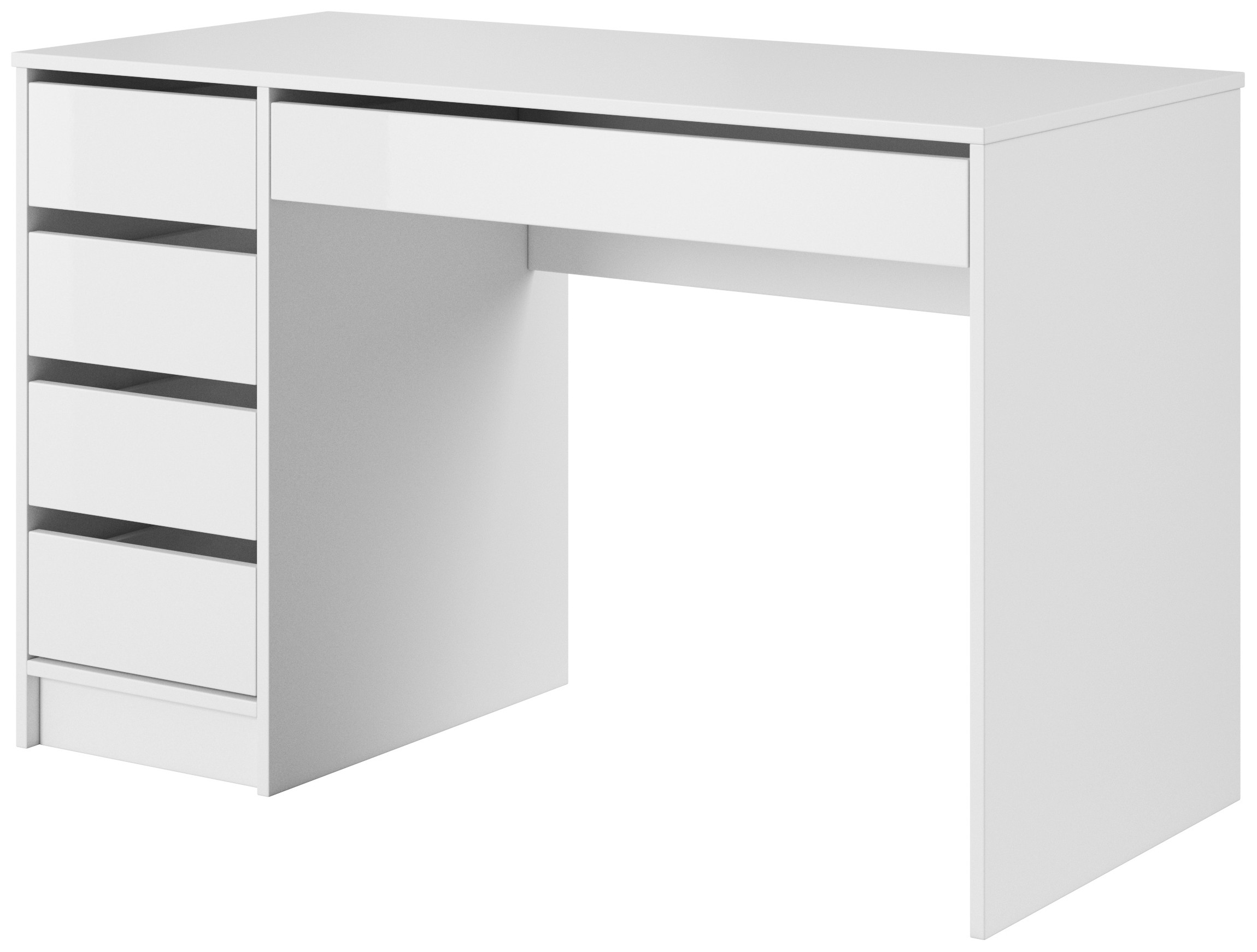 Białe biurko z szufladami 120 cm JULIA