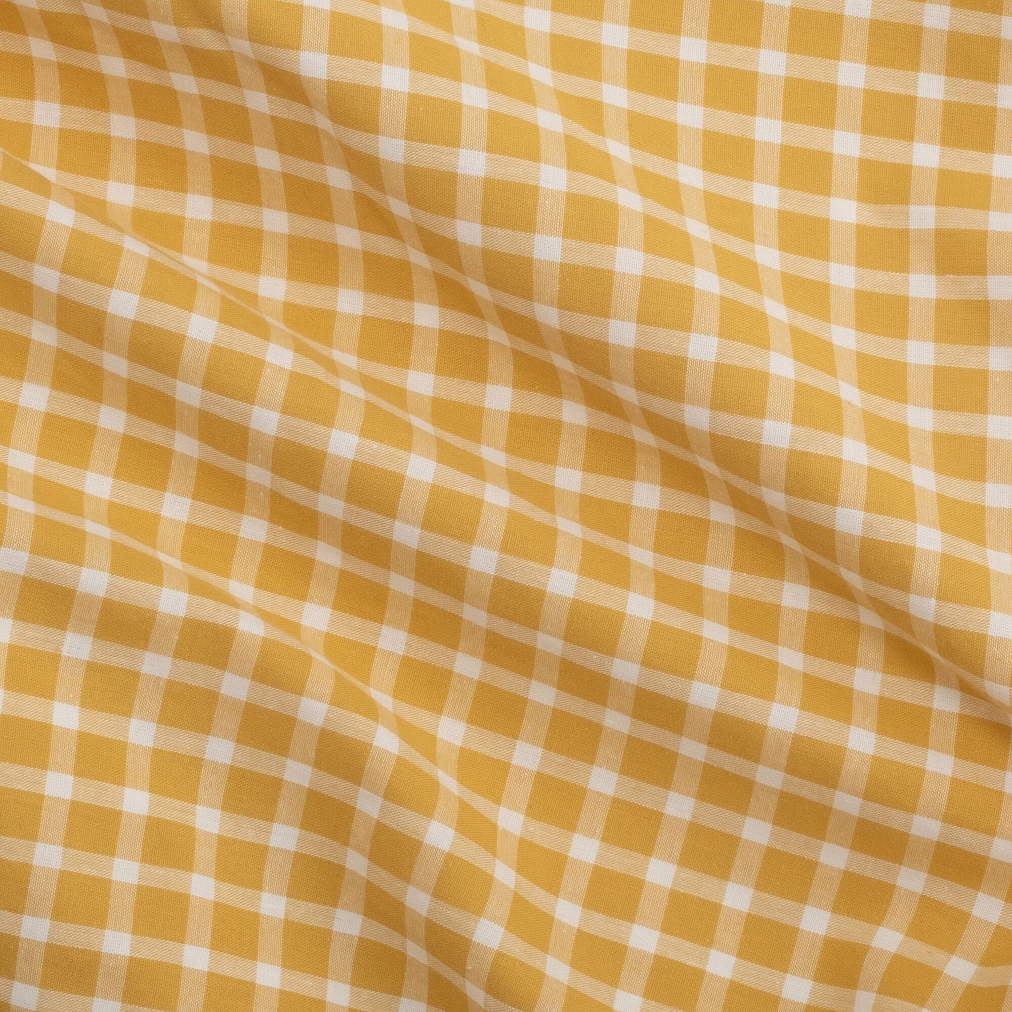 PLAKA - Housse de couette en coton motif carreaux 240x220cm - jaune
