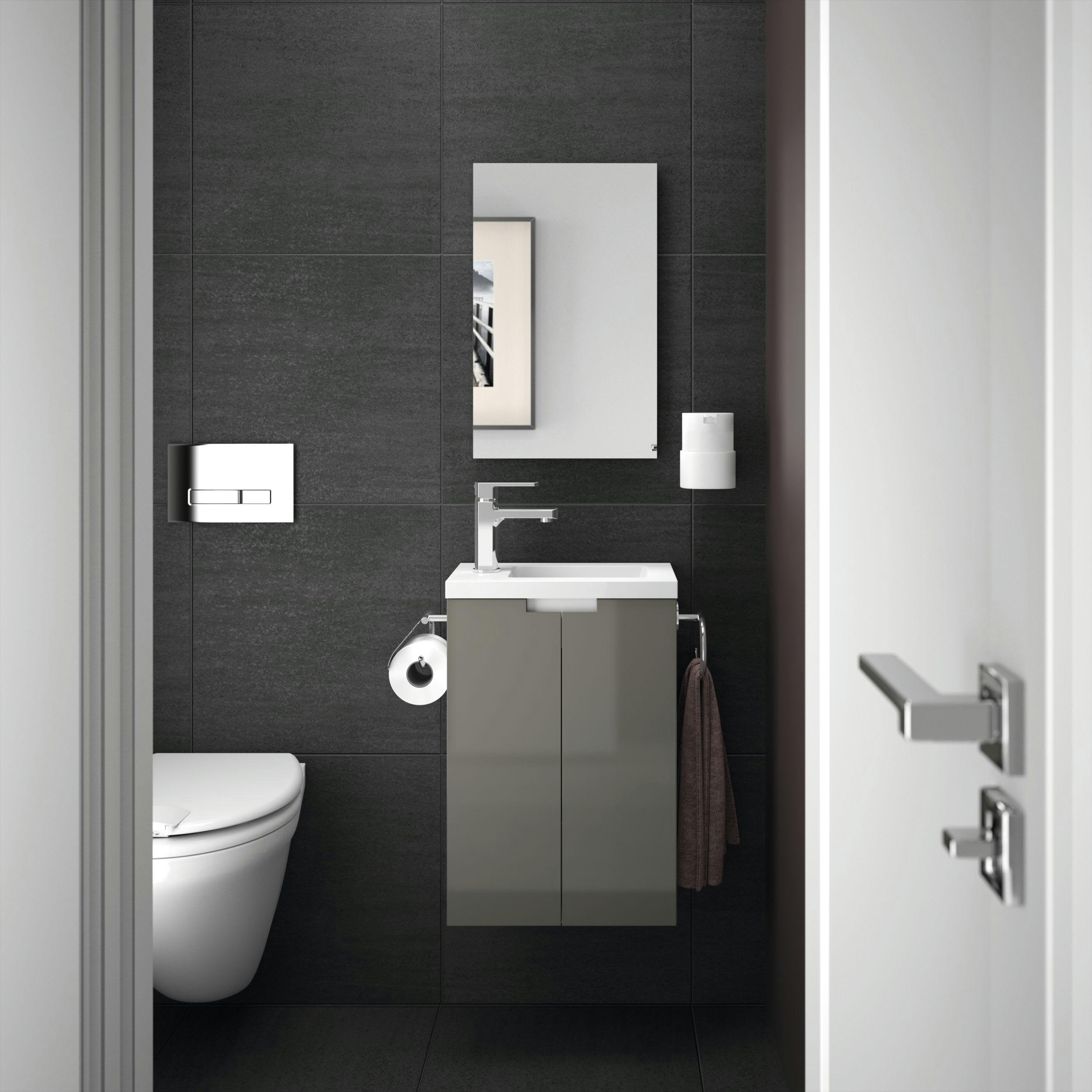 CLOSY PACK - Meuble lave-mains gris anthracite