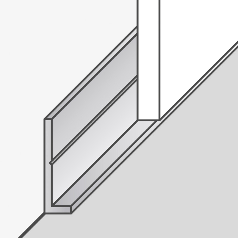 Profilé de départ en aluminium gris 260 cm DUMAWALL