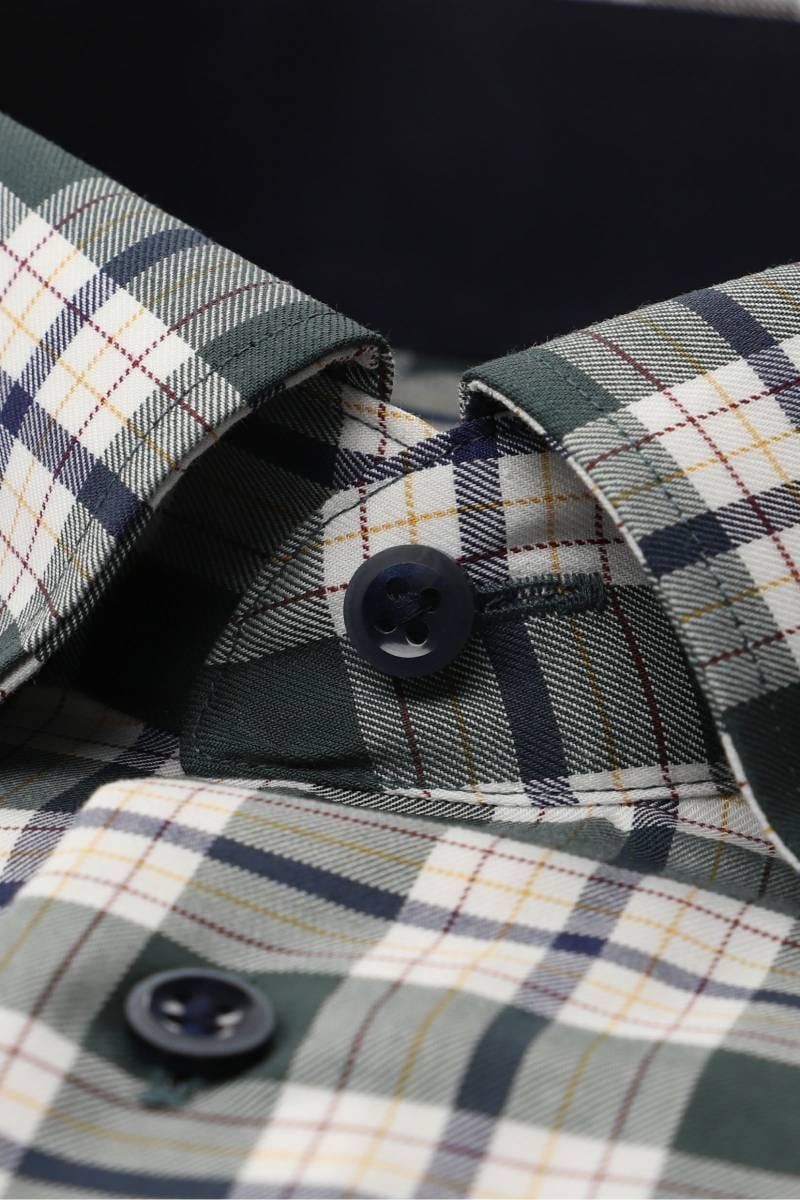 ETERNA Modern Fit Hemd dunkelgrün, Kariert