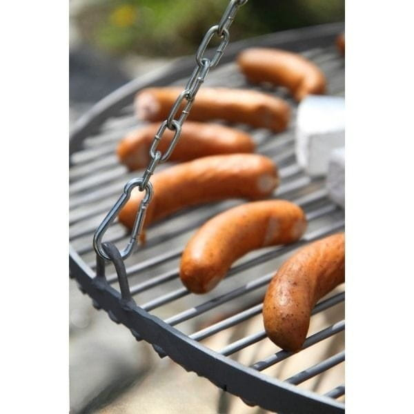 Grill na trójnogu 200 cm, LARGO, ruszt stal naturalna, 50 cm | TYLETEGOTU
