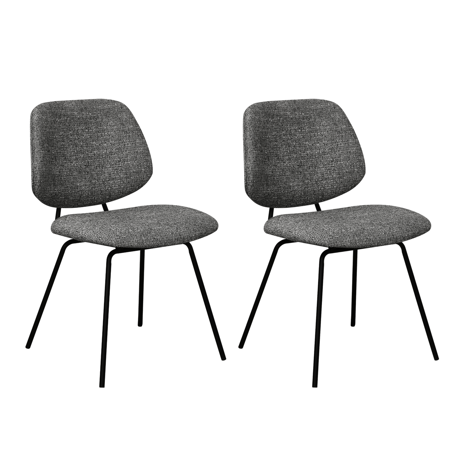 Furnhouse eetkamerstoel Sofia - Grijs - Stof (Bouclé) - Set van 2
