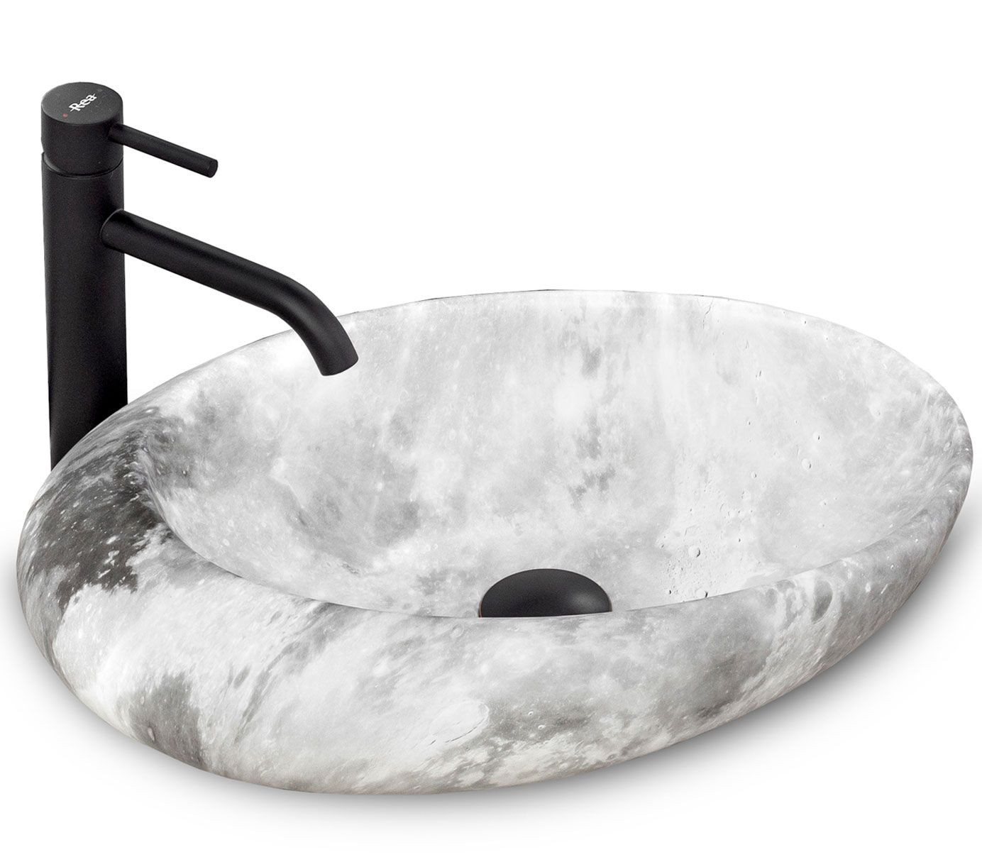 Umywalka nablatowa Rea Roxy C Stone L.GREY