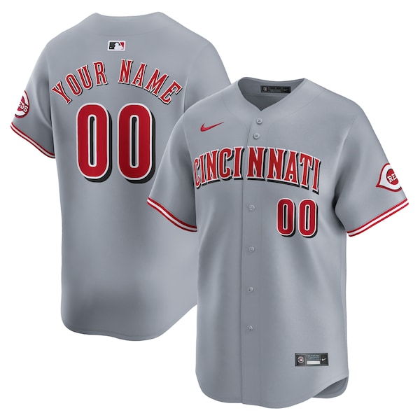 Cincinnati Reds Nike Away Limited Custom Jersey - Gray
