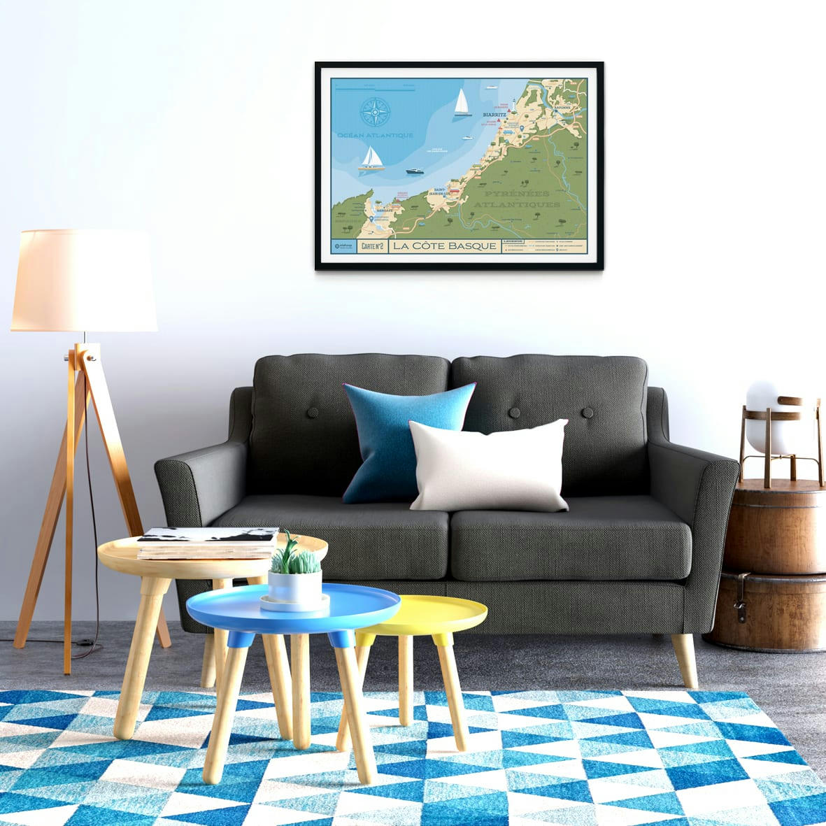 - Affiche Côte Basque  50x70 cm