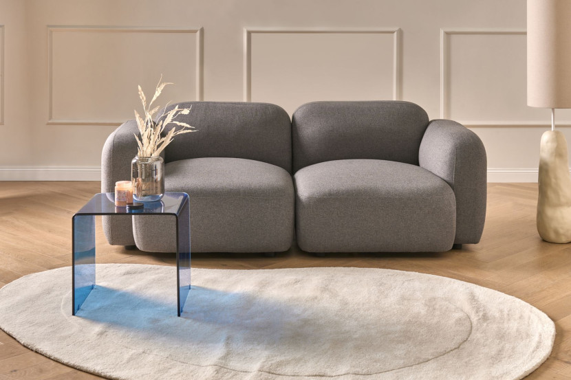 3-osobowa tapicerowana sofa modułowa szary