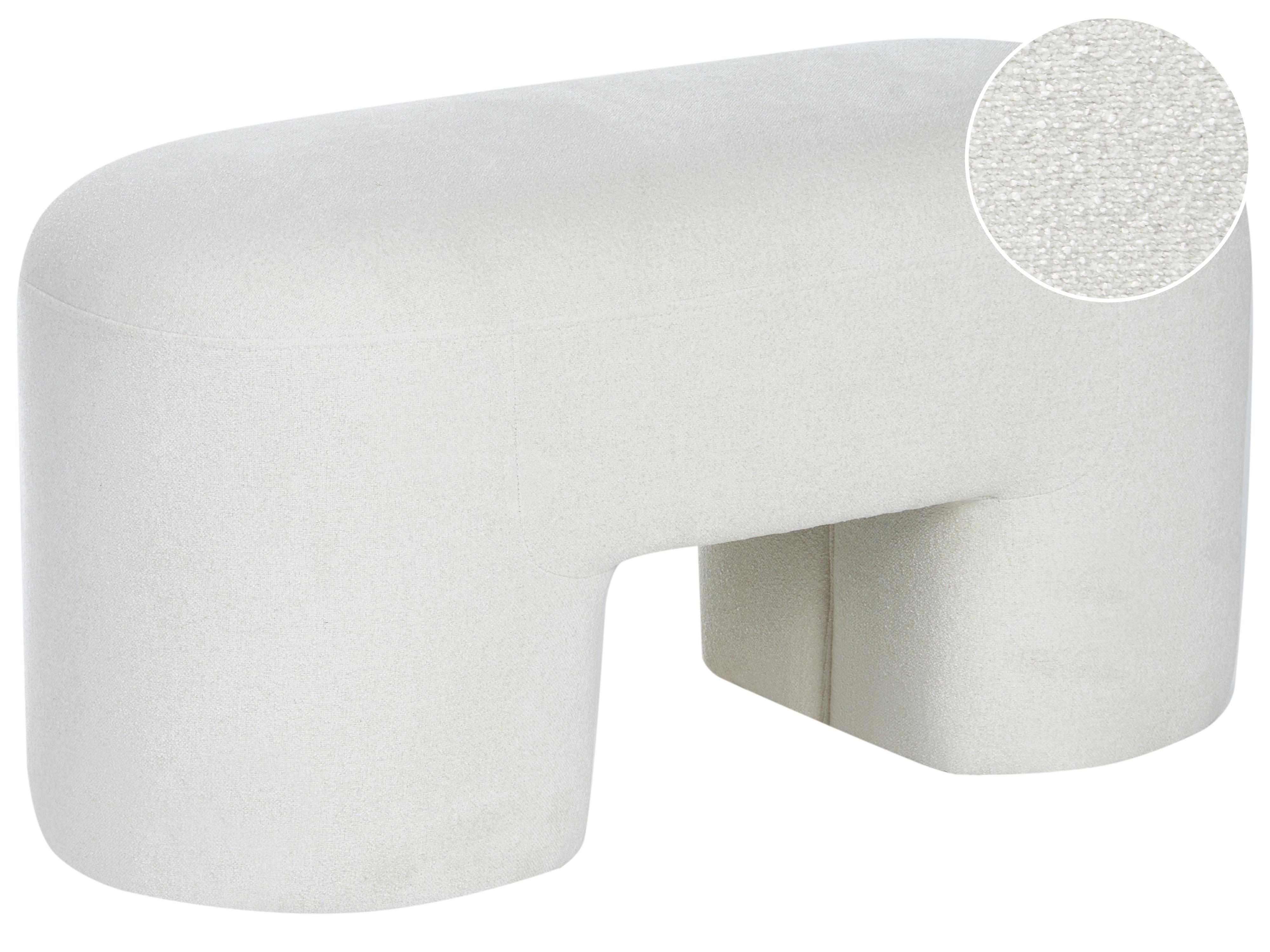 Upholstered Bench DECORAH Boucle White