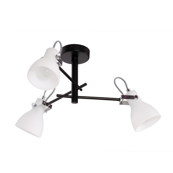 Lampa sufitowa czarno-biała KANTI 3xE14x25W wym: 26x50x50 cm Kaja