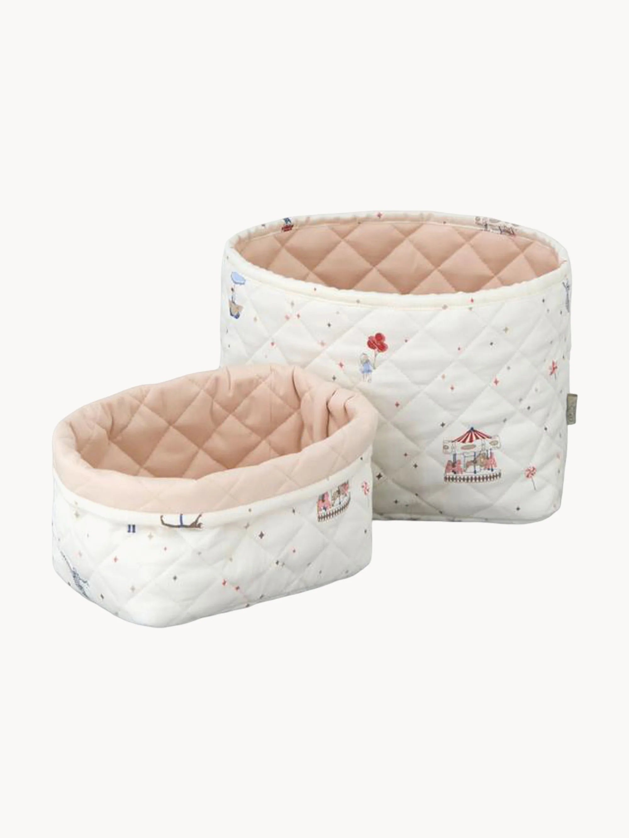 Aufbewahrungskörbe Fawn aus Bio-Baumwolle, 2er-Set