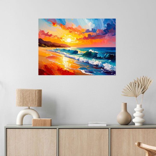Plakat samoprzylepny Feeby Plaża Morze Krajobraz jak malowany 30x20