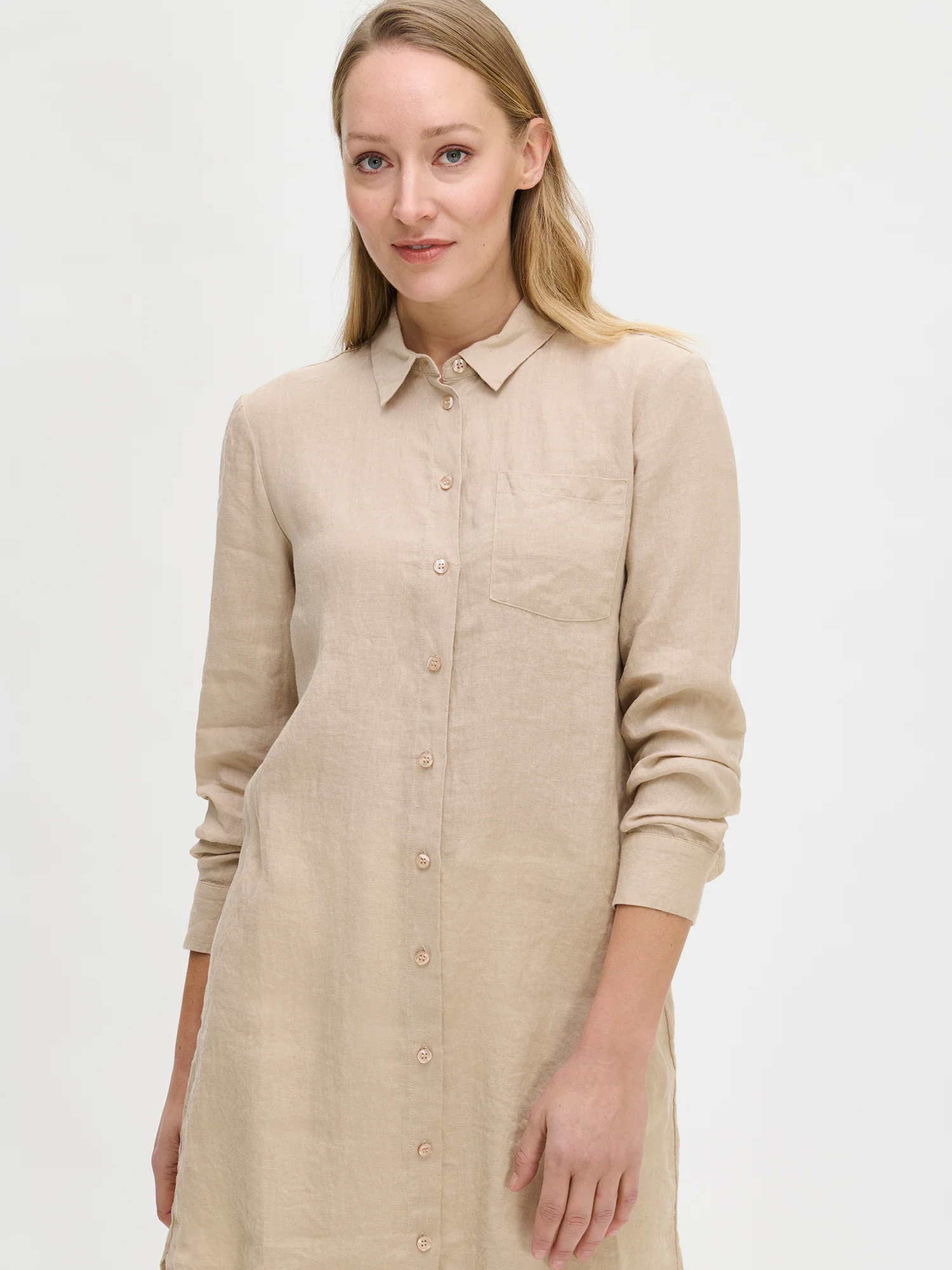 PELLAVA pitkä paitapusero - beige