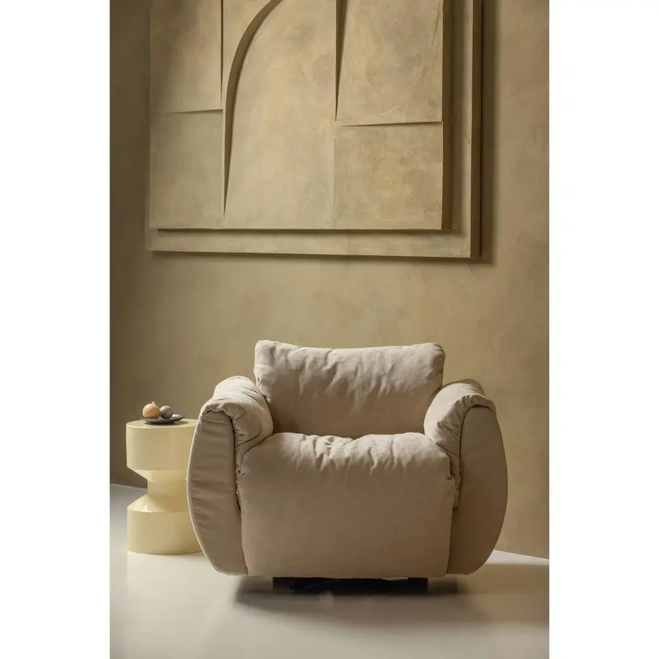 WOOOD Hidde Bijzettafel - Metaal - Geel - 47x30x30