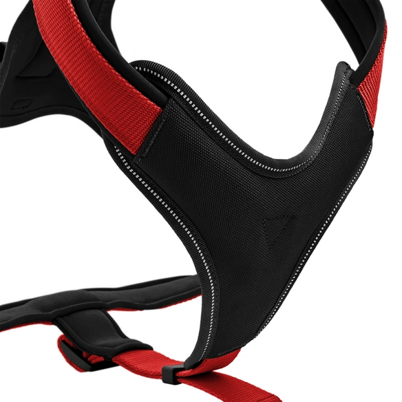 Geschirr, S, nylon/neopren, rot/schwarz
