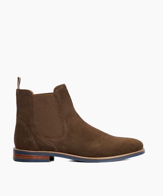 Mckinley Brown - Suede Contrast Sole Wide Fit Chelsea Boots