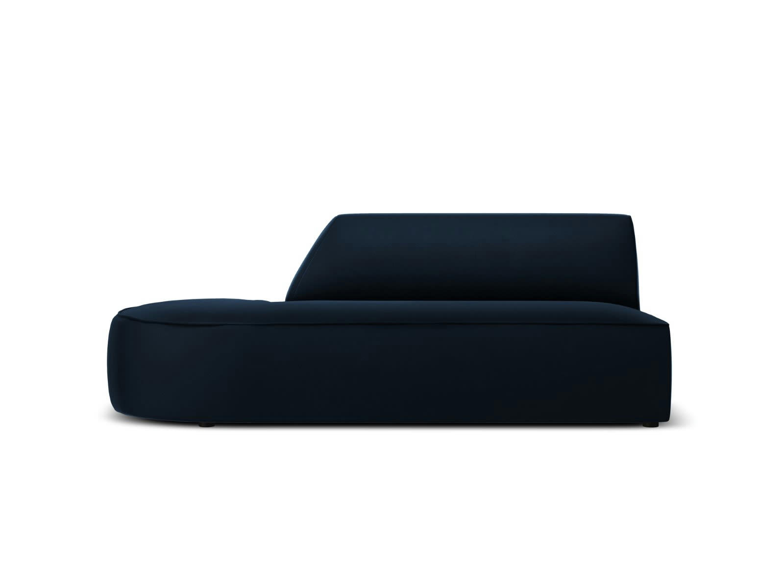 CHARLES - Canapé Modulable Gauche 2 places en Velours Bleu Foncé