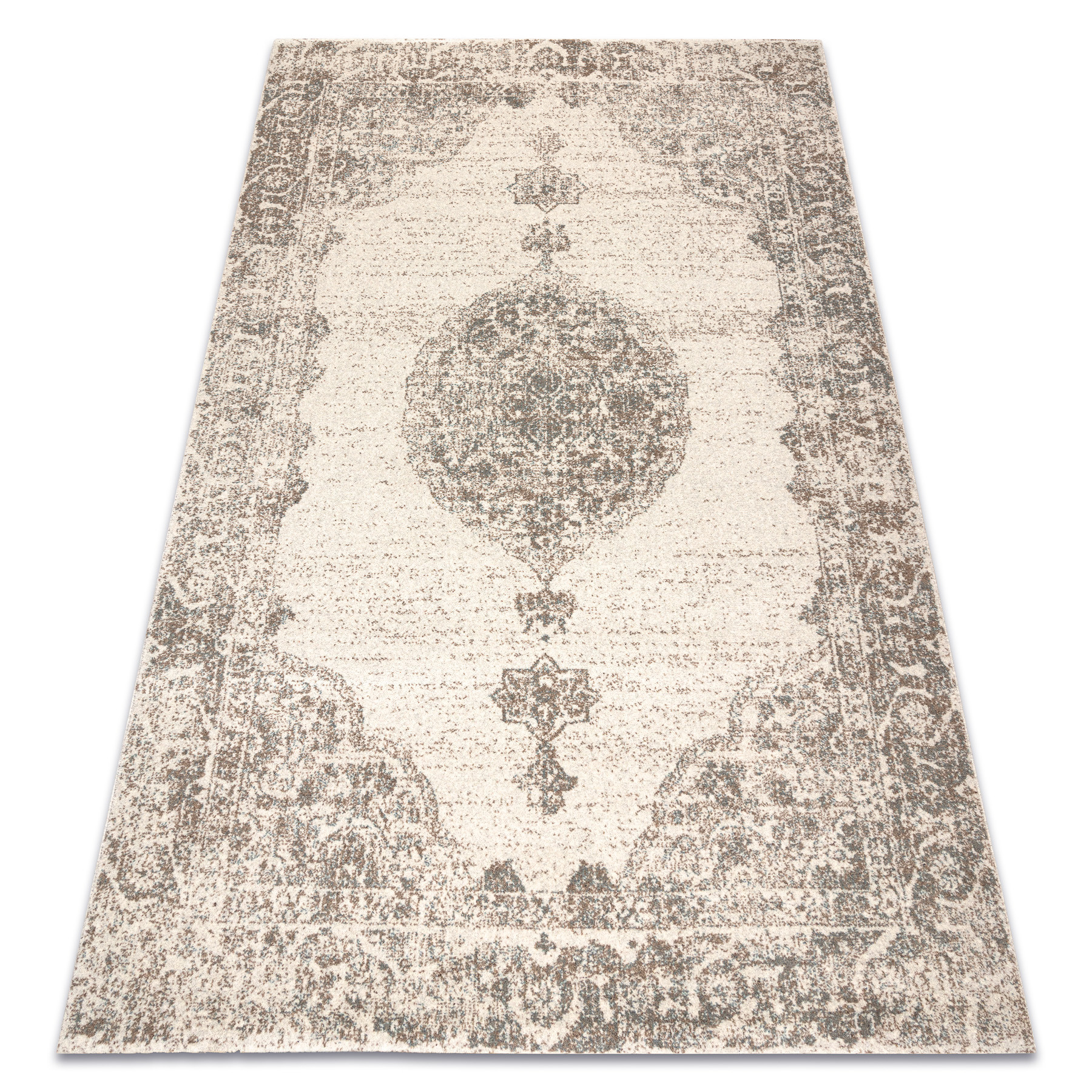 Dywan ABBY 486.24.LA110 wełniany OSTA - Ornament, ramka 67x130 cm