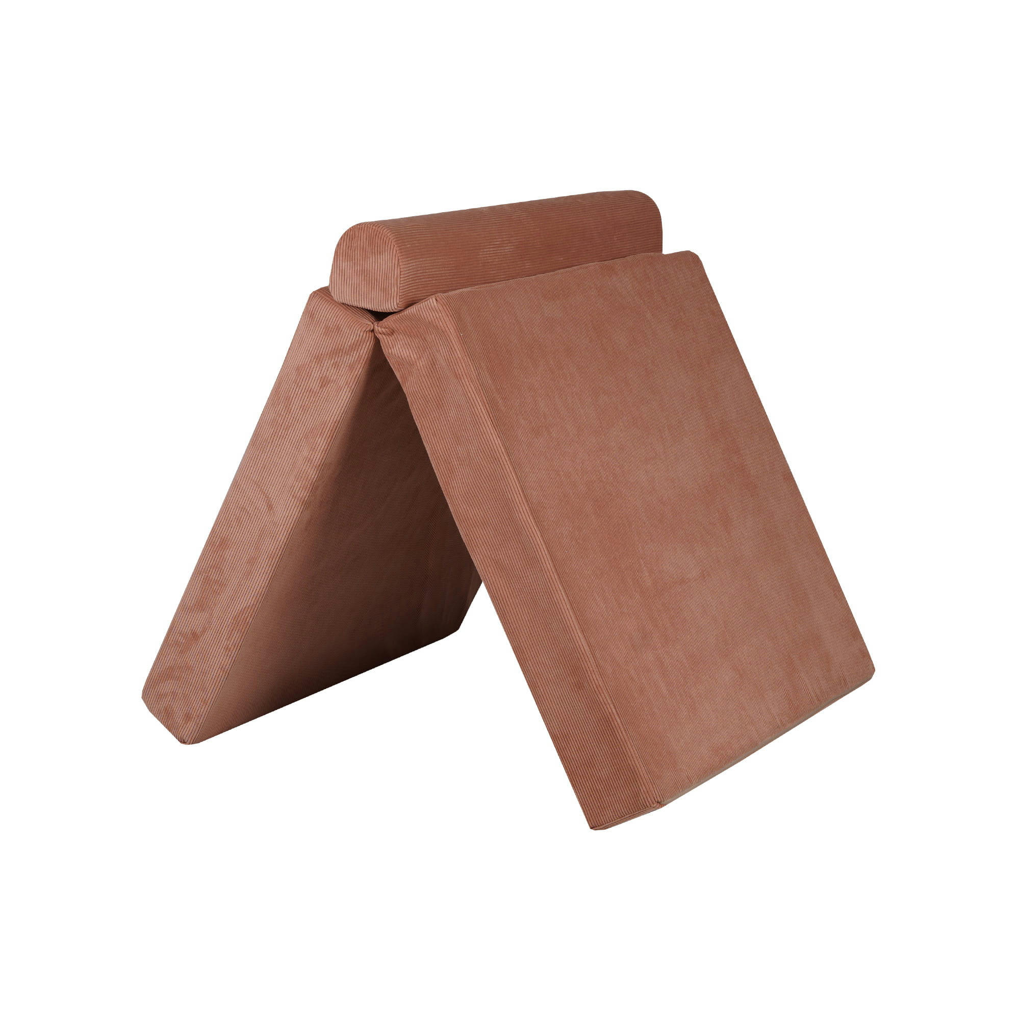 - Canapé enfant MeowBaby® Premium en velours côtelé brique