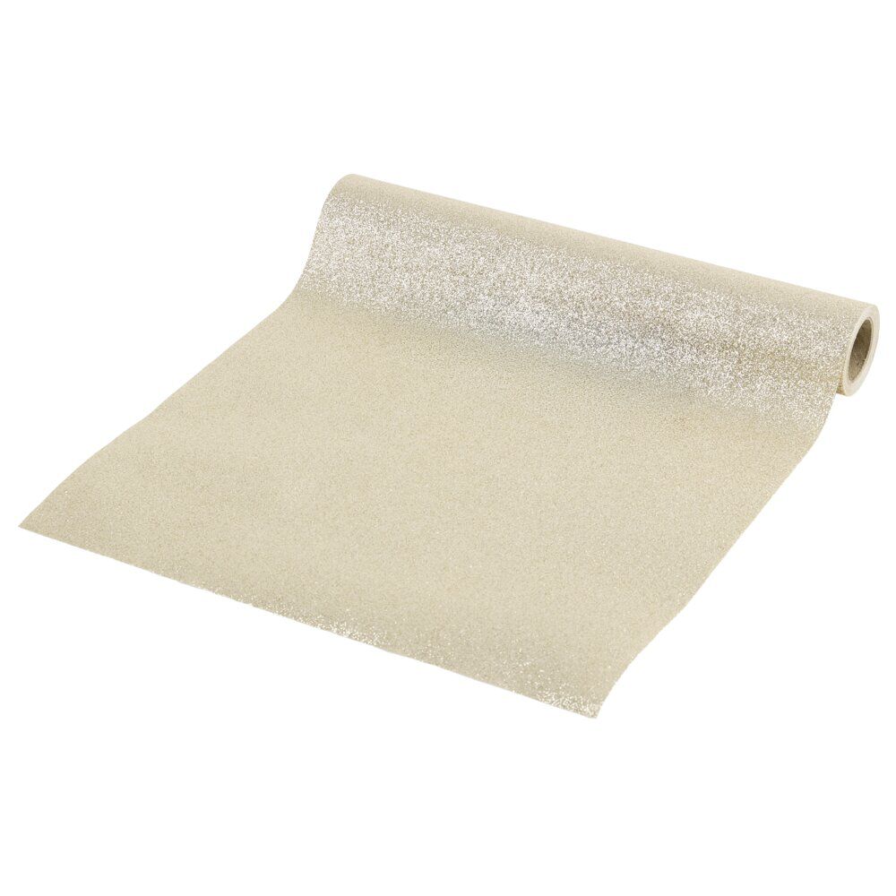 Chemin de table paillette polyester L300X28 cm doré