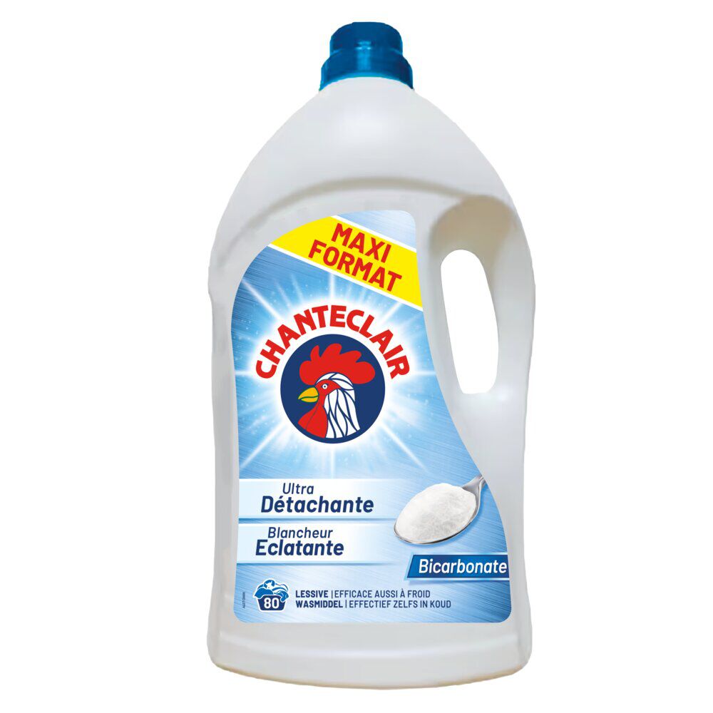 Lessive Chanteclair bicarbonate efficacité renforcée 80 lavages 3,6L