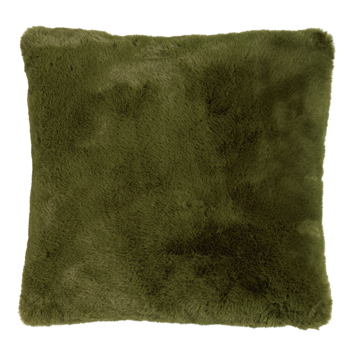 ZAYA - sierkussen 45x45 cm - bontlook - effen kleur - Chive - groen